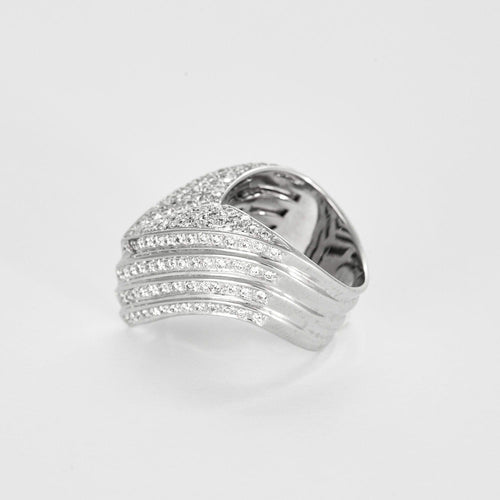 Bague 57 Bague Or gris  et Diamants 58 Facettes DV4216-1-57