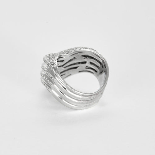 Bague 57 Bague Or gris  et Diamants 58 Facettes DV4216-1-57