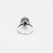 Bague 55 Bague marguerite en or gris saphir et diamants 58 Facettes DV1101-28-55-2