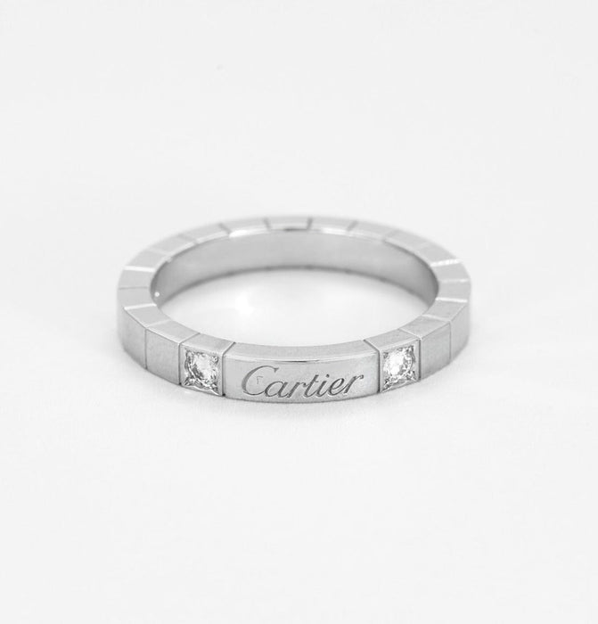 57 CARTIER - Bague Lanières or gris diamants 58 Facettes DV0728-1-57