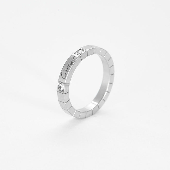 57 CARTIER - Bague Lanières or gris diamants 58 Facettes DV0728-1-57