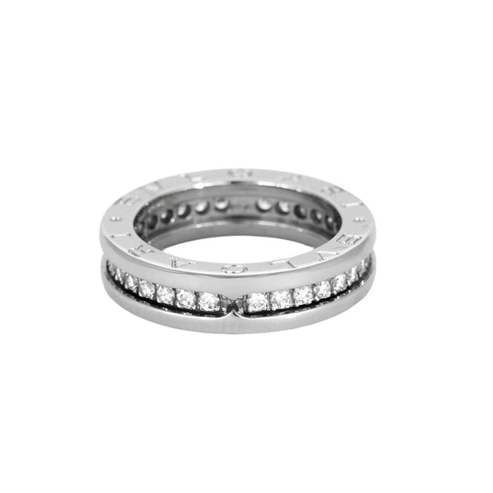 Bague 47 BULGARI- Alliance BZero 1 , Or gris et Diamants 58 Facettes DV6698-1-47