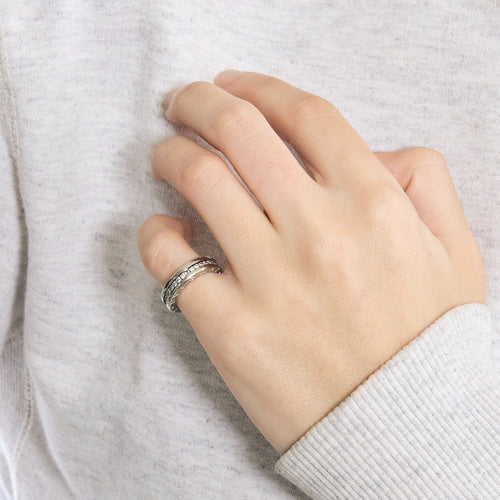 Bague 47 BULGARI- Alliance BZero 1 , Or gris et Diamants 58 Facettes DV6698-1