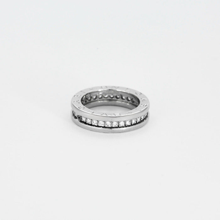 Bague 47 BULGARI- Alliance BZero 1 , Or gris et Diamants 58 Facettes DV6698-1-47