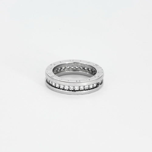 Bague 47 BULGARI- Alliance BZero 1 , Or gris et Diamants 58 Facettes DV6698-1
