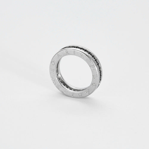 Bague 47 BULGARI- Alliance BZero 1 , Or gris et Diamants 58 Facettes DV6698-1