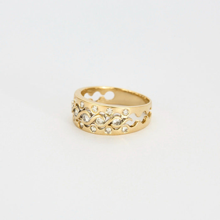 Bague 54 Bague Or jaune et Diamants 58 Facettes DV6176-1