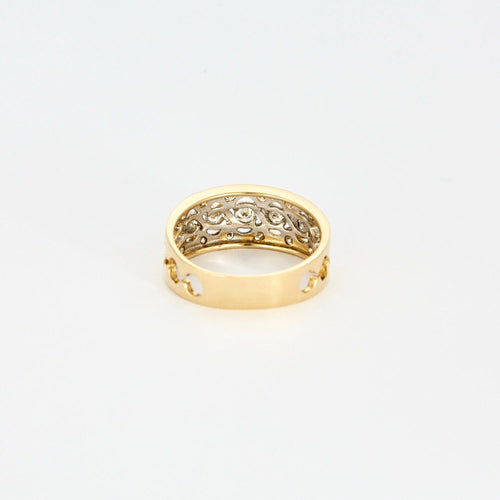 Bague 54 Bague Or jaune et Diamants 58 Facettes DV6176-1