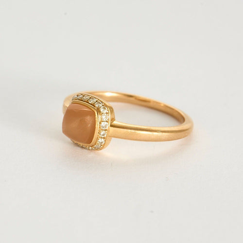 Bague FRED-  Bague de la collection "Pain de sucre" en or rose , quartz rose et diamants 58 Facettes DV0771-3