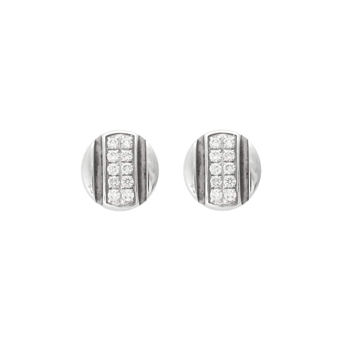 Boucles d'oreilles CHAUMET - Class One - Puce d'oreilles en or gris et diamants 58 Facettes DV6969-2