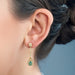 Boucles d'oreilles Pendants d'oreilles en Or jaune, Emeraude et Diamants 58 Facettes DV0751-5