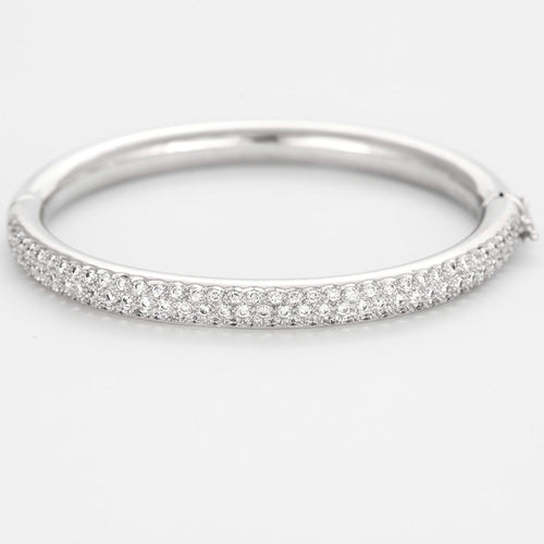 Bracelet Bracelet jonc Or blanc et Diamants 58 Facettes DV0751-1