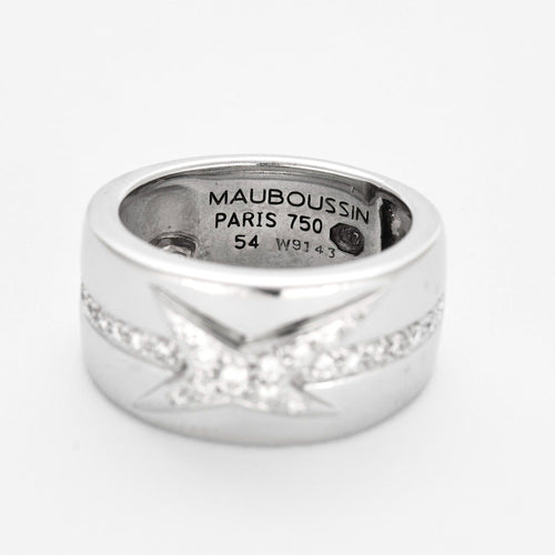 Bague 52 MAUBOUSSIN "MES NUANCES A TOI" - Bague  en or gris et diamants 58 Facettes DV7600-1-52