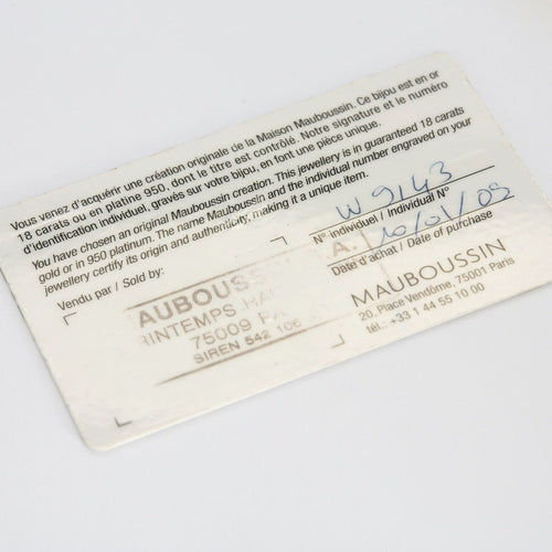 Bague 52 MAUBOUSSIN "MES NUANCES A TOI" - Bague  en or gris et diamants 58 Facettes DV7600-1-52