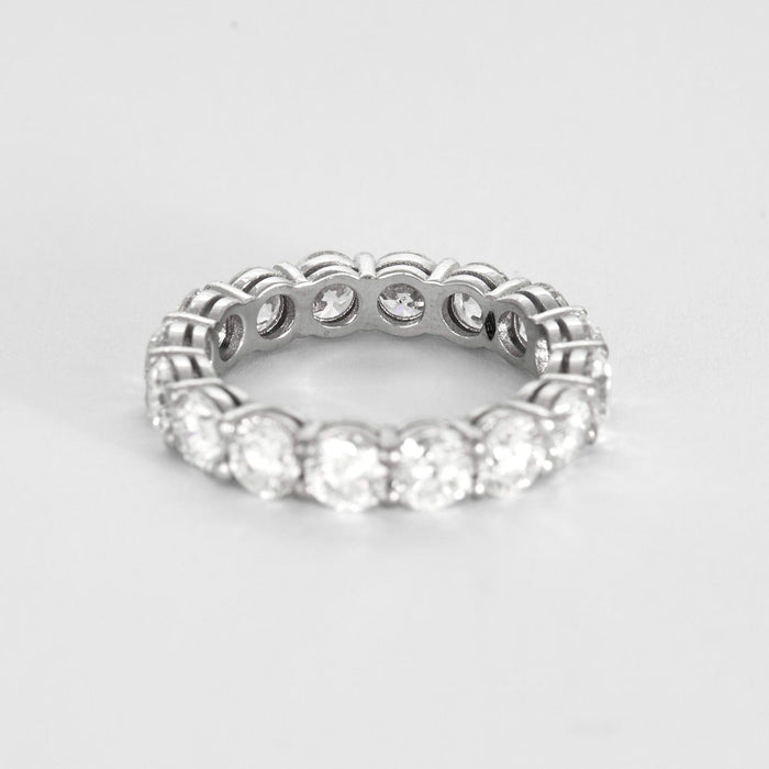 Bague 51 Alliance en or gris et diamants 58 Facettes DV6940-3-51-2