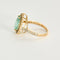 Bague or jaune, tourmaline, saphirs, diamants