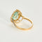Bague or jaune, tourmaline, saphirs, diamants