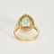 Bague or jaune, tourmaline, saphirs, diamants
