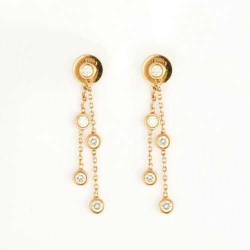 Boucles d'oreilles DE BEERS - MY FIRST CLEA - Paire de boucles d’oreilles en or rose et diamants 58 Facettes DV0764-1
