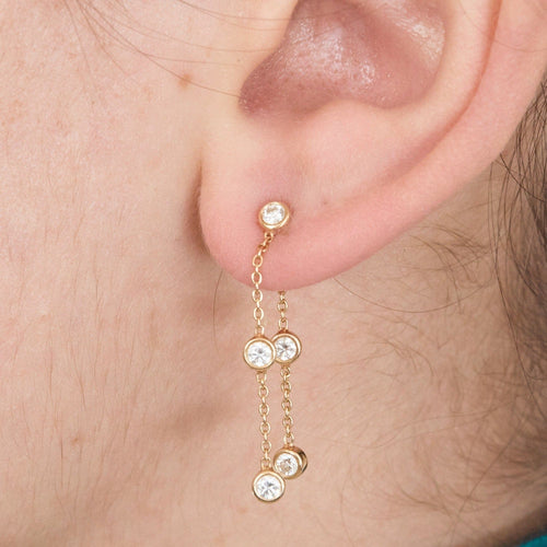 Boucles d'oreilles DE BEERS - MY FIRST CLEA - Paire de boucles d’oreilles en or rose et diamants 58 Facettes DV0764-1