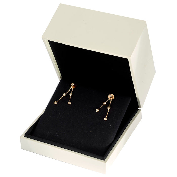 DE BEERS - MY FIRST CLEA - Pair of rose gold and diamond earrings