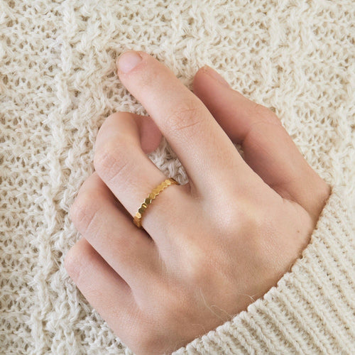 Bague 57 CHAUMET- Alliance " Bee My Love" en or jaune 58 Facettes DV0771-2-57-3