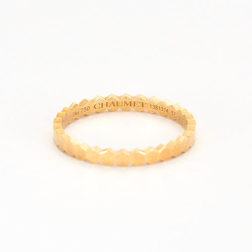 Bague 57 CHAUMET- Alliance " Bee My Love" en or jaune 58 Facettes DV0771-2-57-3