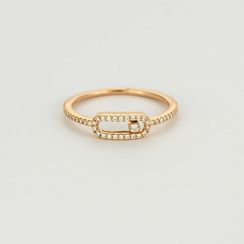 Bague 53 MESSIKA - MOVE UNO - Bague Or rose et Diamants 58 Facettes DV6863-1-53-2