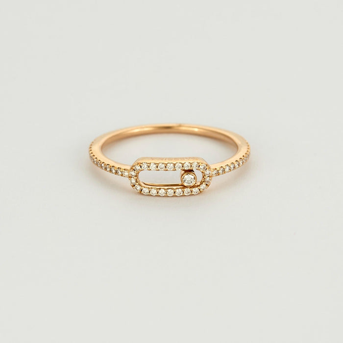 MESSIKA - MOVE UNO - Anillo Oro rosa y Diamantes