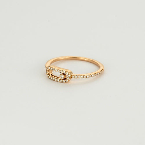 Bague 53 MESSIKA - MOVE UNO - Bague Or rose et Diamants 58 Facettes DV6863-1-53-2