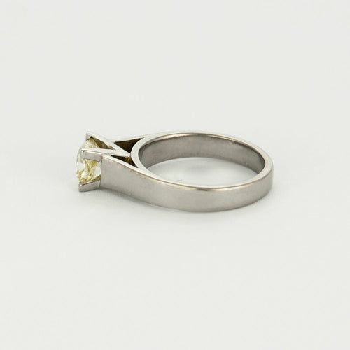 Bague 52 Bague solitaire en Or blanc Diamant Coussin 58 Facettes DV6974-1