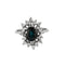 Bague 51 Marguerite or blanc, saphir et diamants 58 Facettes DV6435-2-51-2
