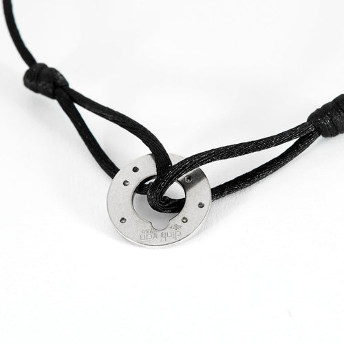 Bracelet DINH VAN - Cible R16 - Bracelet sur cordon en Or blanc et Diamants 58 Facettes DV7353-1