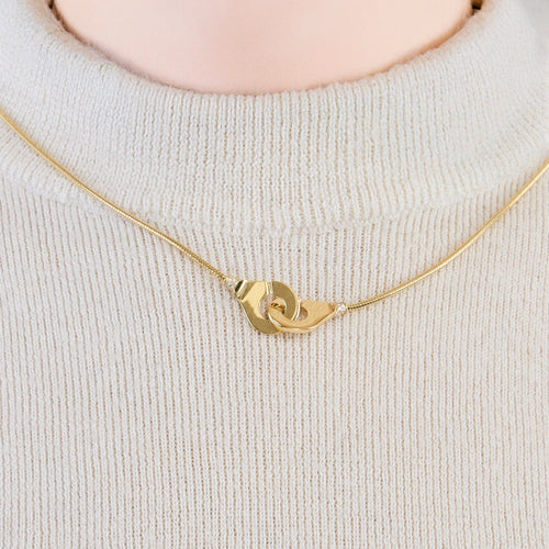 Collier DINH VAN - MENOTTES  R12- Collier en or jaune et diamant 58 Facettes DV0774-2