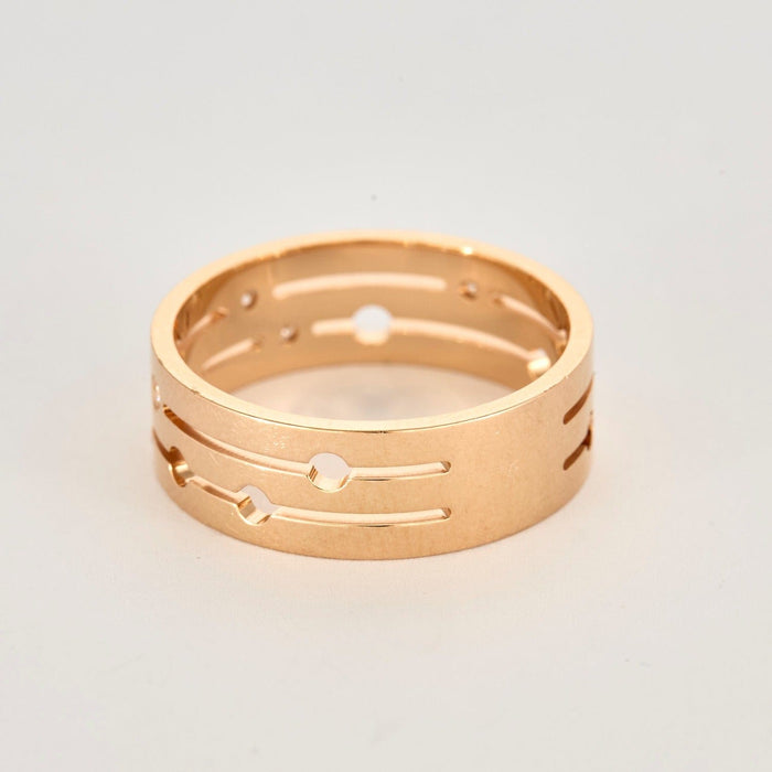 DINH VAN - PULSE- Anillo de oro rosa y diamantes