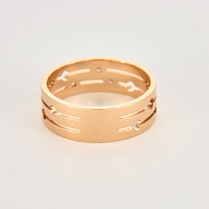 DINH VAN - PULSE- Anillo de oro rosa y diamantes