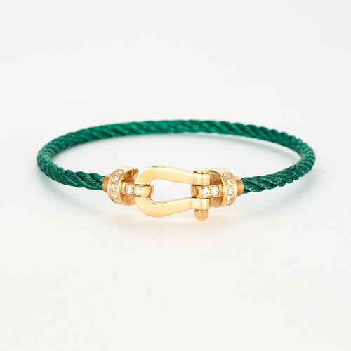 Bracelet FRED-Force 10-Bracelet moyen modèle en or rose rose et diamants et 5 câbles acier 58 Facettes DV0581-27