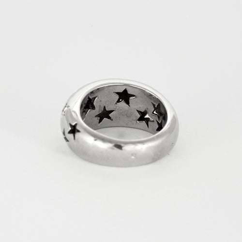 CHAUMET - Jonc Etoilé - Bague Or blanc et Diamants