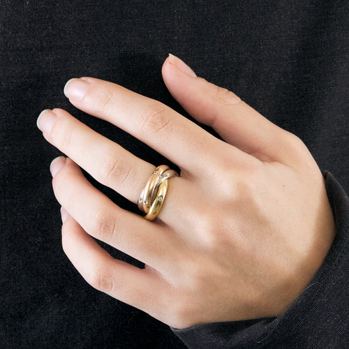 CARTIER - Trinity - Bague Or jaune, rose, blanc et Diamants