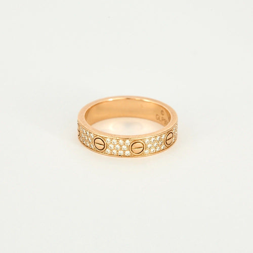 Bague 49 CARTIER - Love - Alliance Or rose et Diamants 58 Facettes DV8241-1-49-1