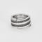Bague 51 DINH VAN - Spirale - Deux bagues, Or blanc et Diamant 58 Facettes DV8253-2-51-1