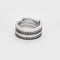 Bague 51 DINH VAN - Spirale - Deux bagues, Or blanc et Diamant 58 Facettes DV8253-2-51-1