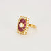 Bague 50 Bague en or jaune, rubis calibrés et diamants 58 Facettes DV7657-1-50-2