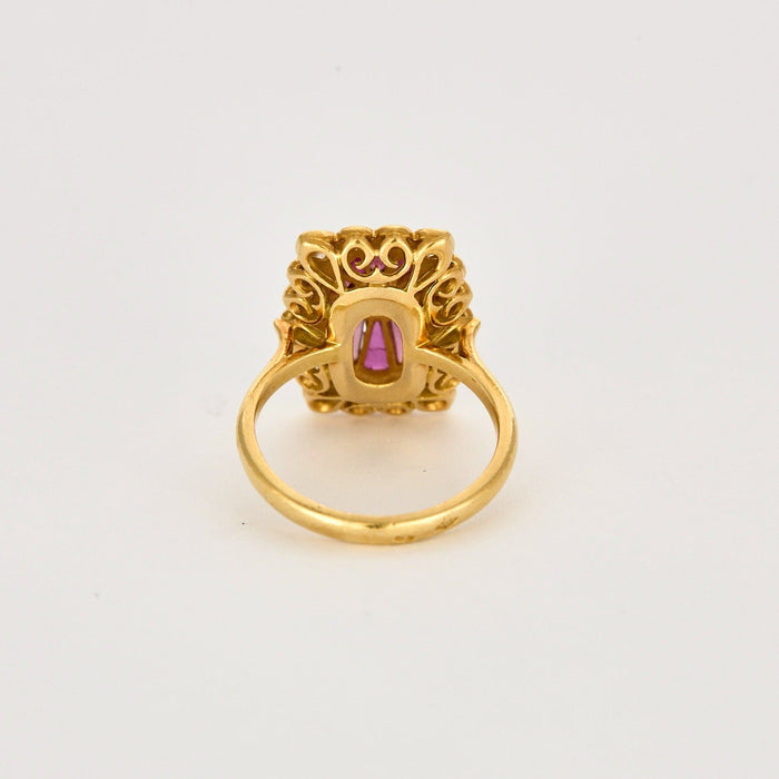 Bague 50 Bague en or jaune, rubis calibrés et diamants 58 Facettes DV7657-1-50-2