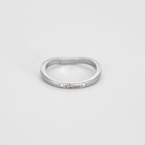 Bague 47 CARTIER - Ballerine - Alliance en Platine et Diamants 58 Facettes DV7273-1-47-2