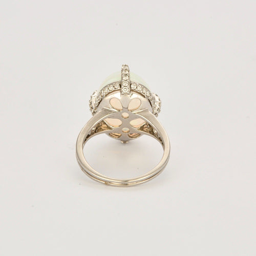 Bague 53 Bague Opale, or gris et diamants 58 Facettes DV8259-1