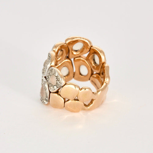 SEDA MANOUKIAN - Bague en or rose, pierres de lune et diamants