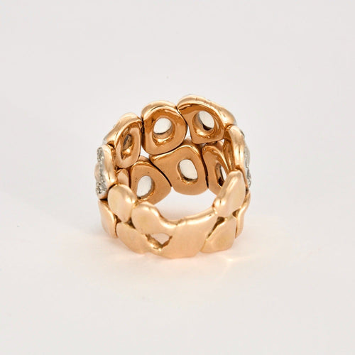 SEDA MANOUKIAN - Bague en or rose, pierres de lune et diamants