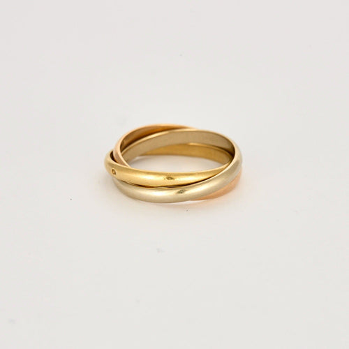 Bague CARTIER - Trinity Petit modèle - Bague en or jaune, rose et blanc 58 Facettes DV7611-1