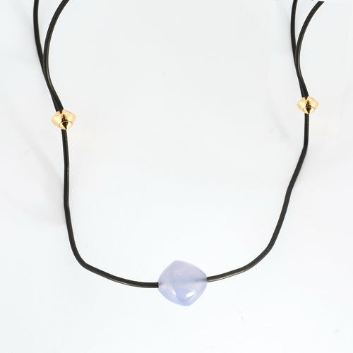VHERNIER - Collier, calcédoine
